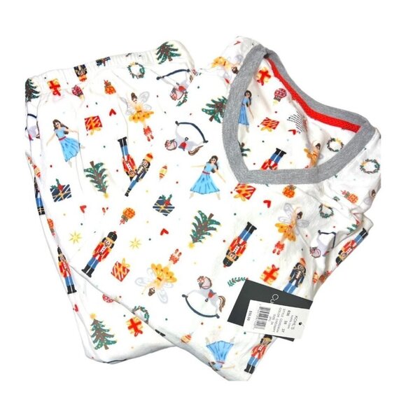 Cuddl Duds Womens Cream Nutcracker Velour V Neck Pajamas Sets Plus Sz 2X New - Picture 3 of 8